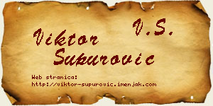 Viktor Supurović vizit kartica